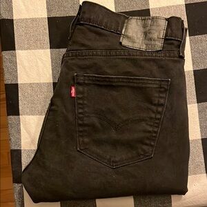 Levi's Black Straight Leg Jeans with Signature Red Tab 512s mens 34x32 like new
